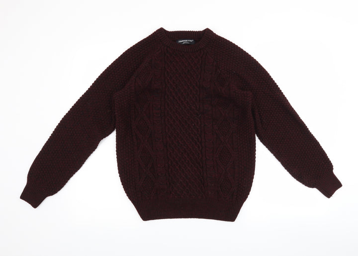 Cedar Wood State Mens Purple Pullover Jumper Size S