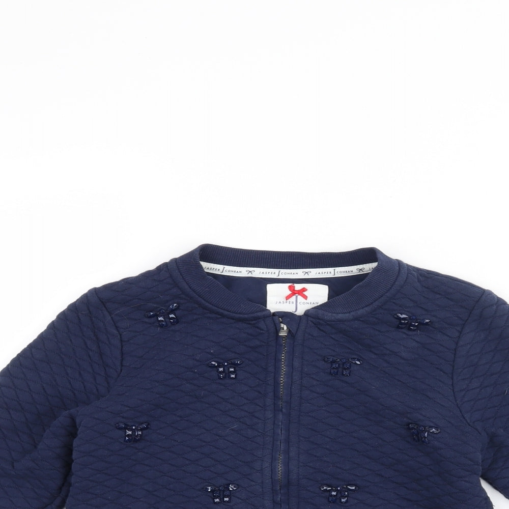 Jasper Conran Girls Blue   Full Zip Jumper Size 8-9 Years