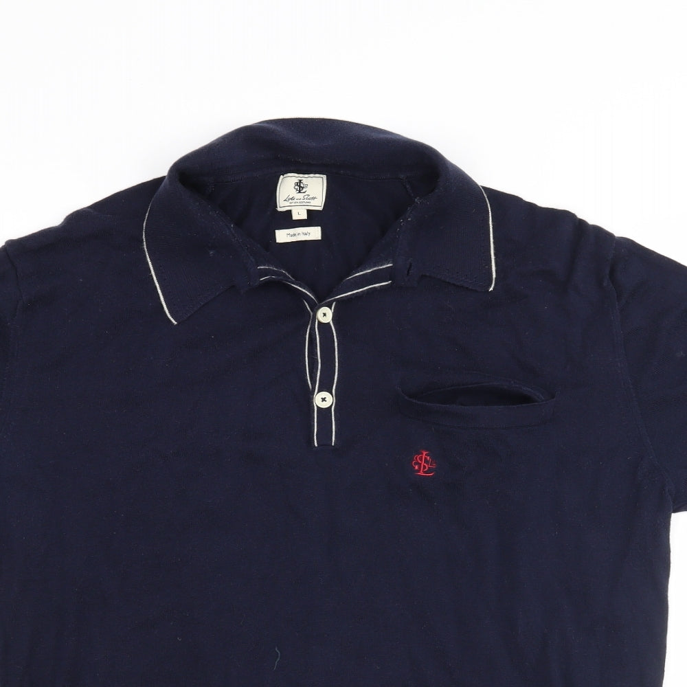 Lyle & Scott Mens Blue    T-Shirt Size L