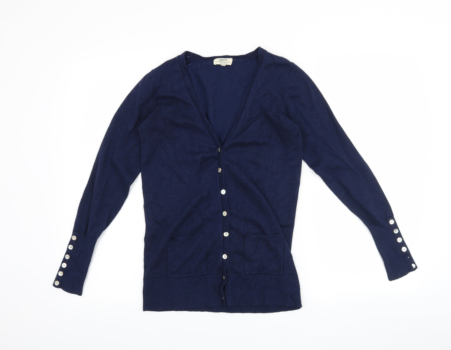 Papaya Womens Blue   Cardigan Jumper Size 10
