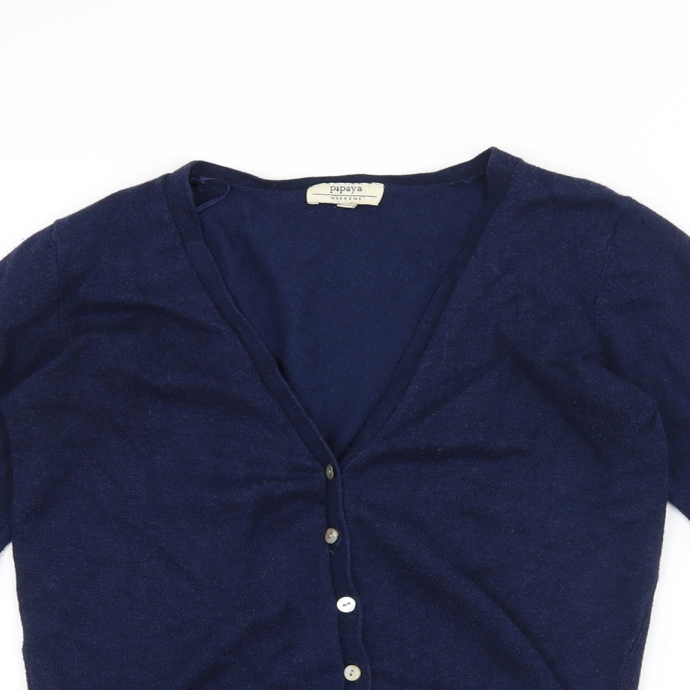 Papaya Womens Blue   Cardigan Jumper Size 10