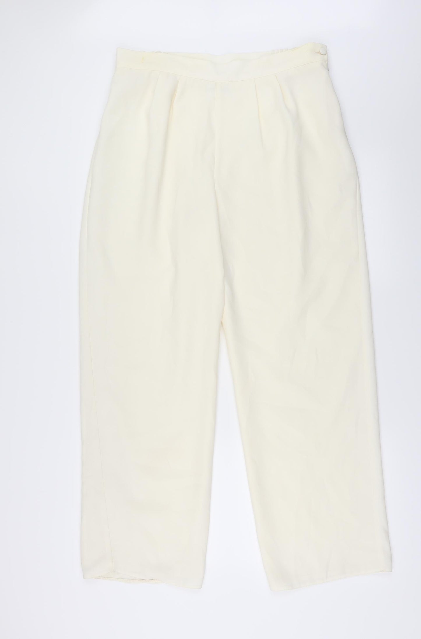 Premier Womens White   Dress Pants Trousers Size 16 L25 in