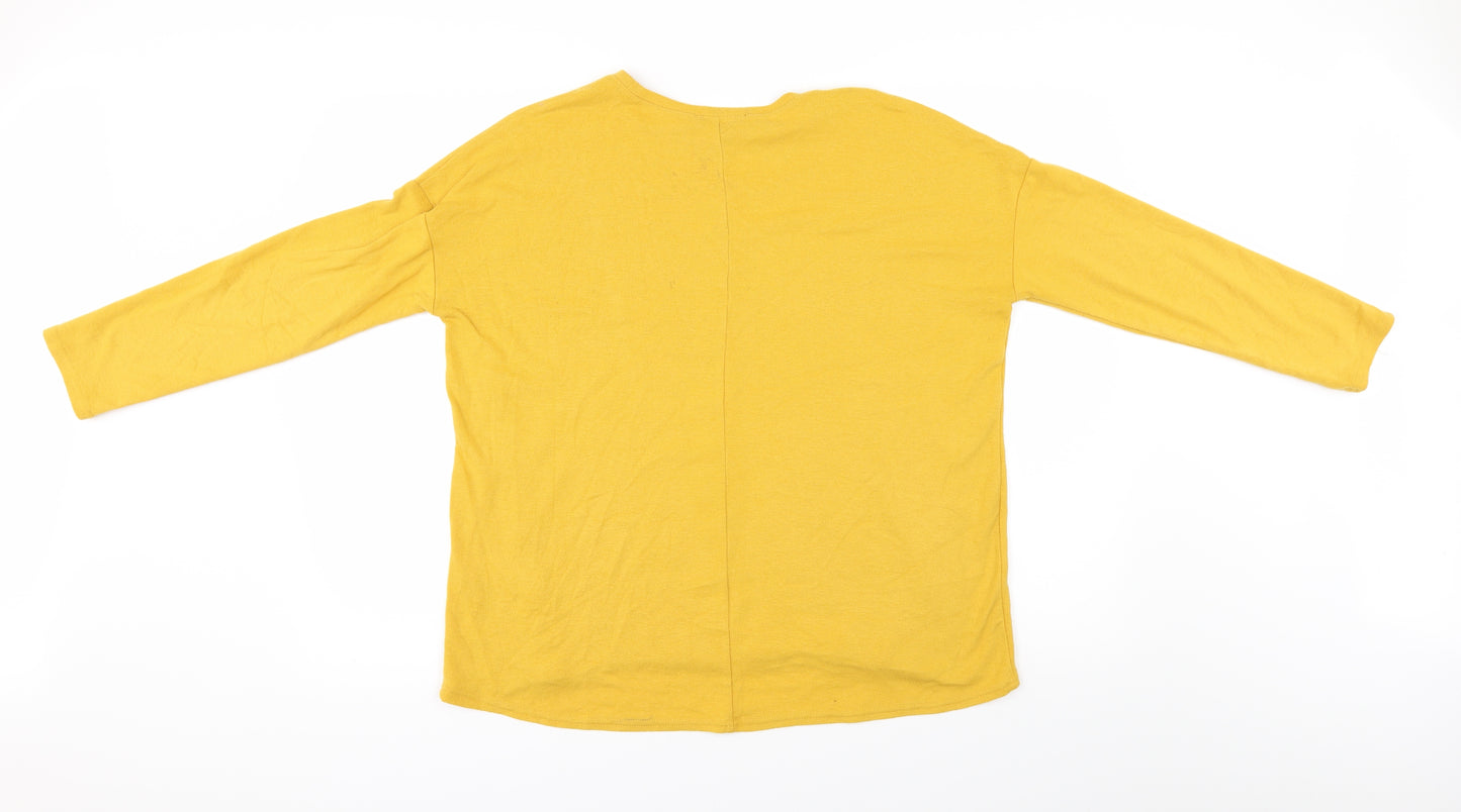 New Look Womens Yellow   Basic Blouse Size 10