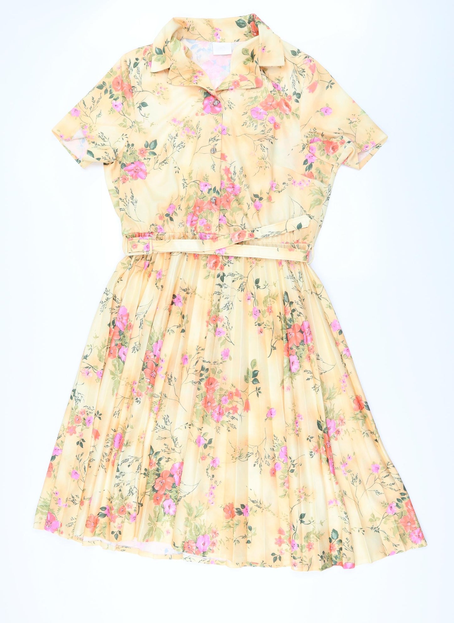 Preworn Womens Yellow   Shirt Dress  Size 18