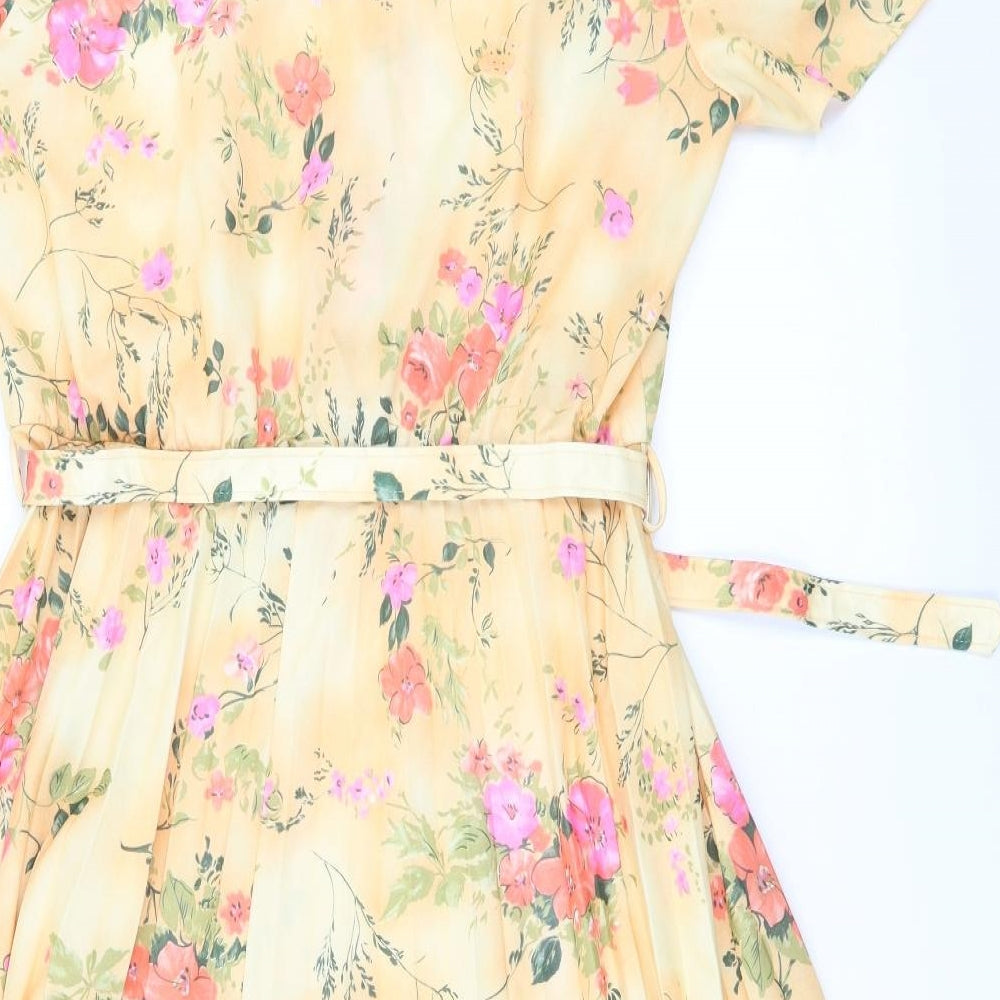 Preworn Womens Yellow   Shirt Dress  Size 18