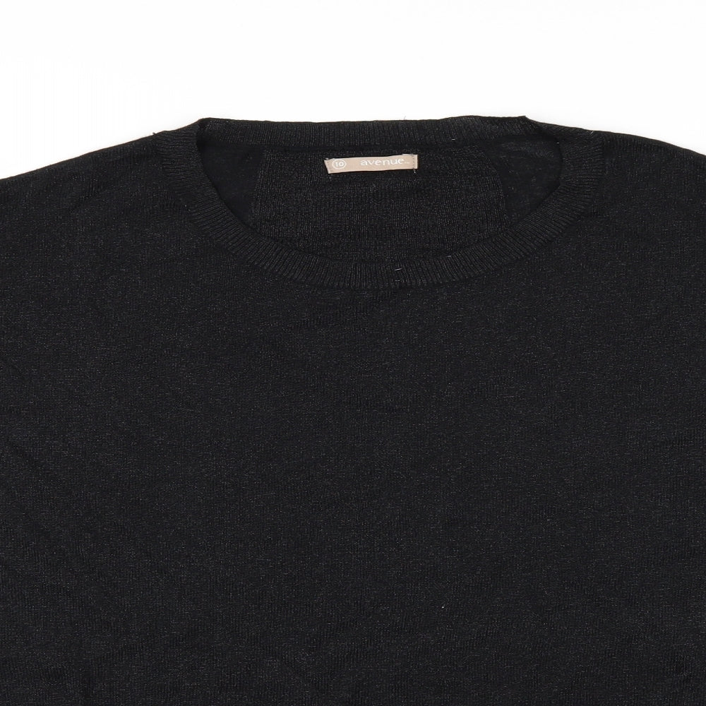 Avenue Womens Black   Basic Blouse Size 10