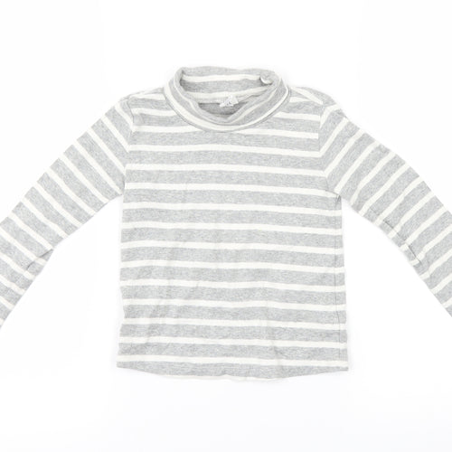 Gap Girls Grey Striped  Pullover Jumper Size 3 Years