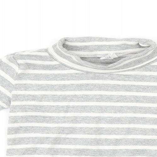 Gap Girls Grey Striped  Pullover Jumper Size 3 Years