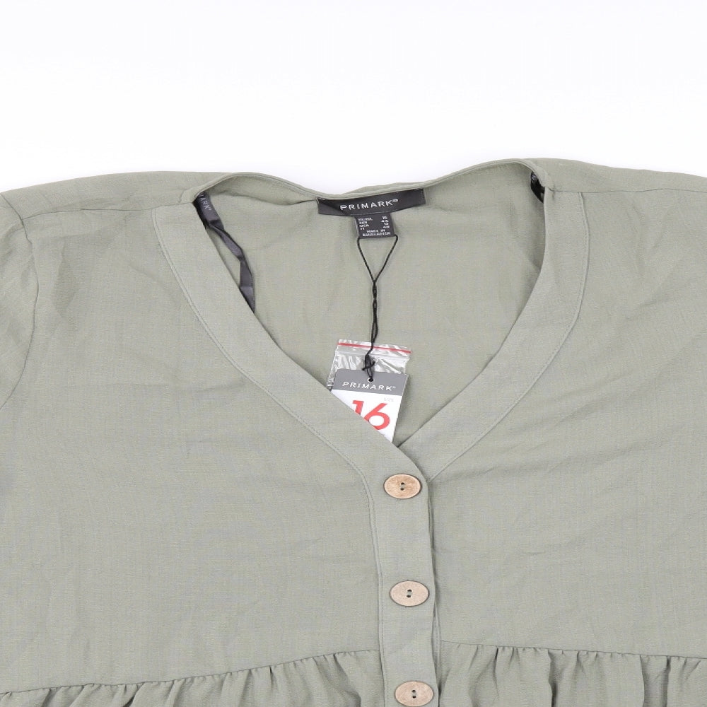 Primark Womens Green   Basic Blouse Size 16