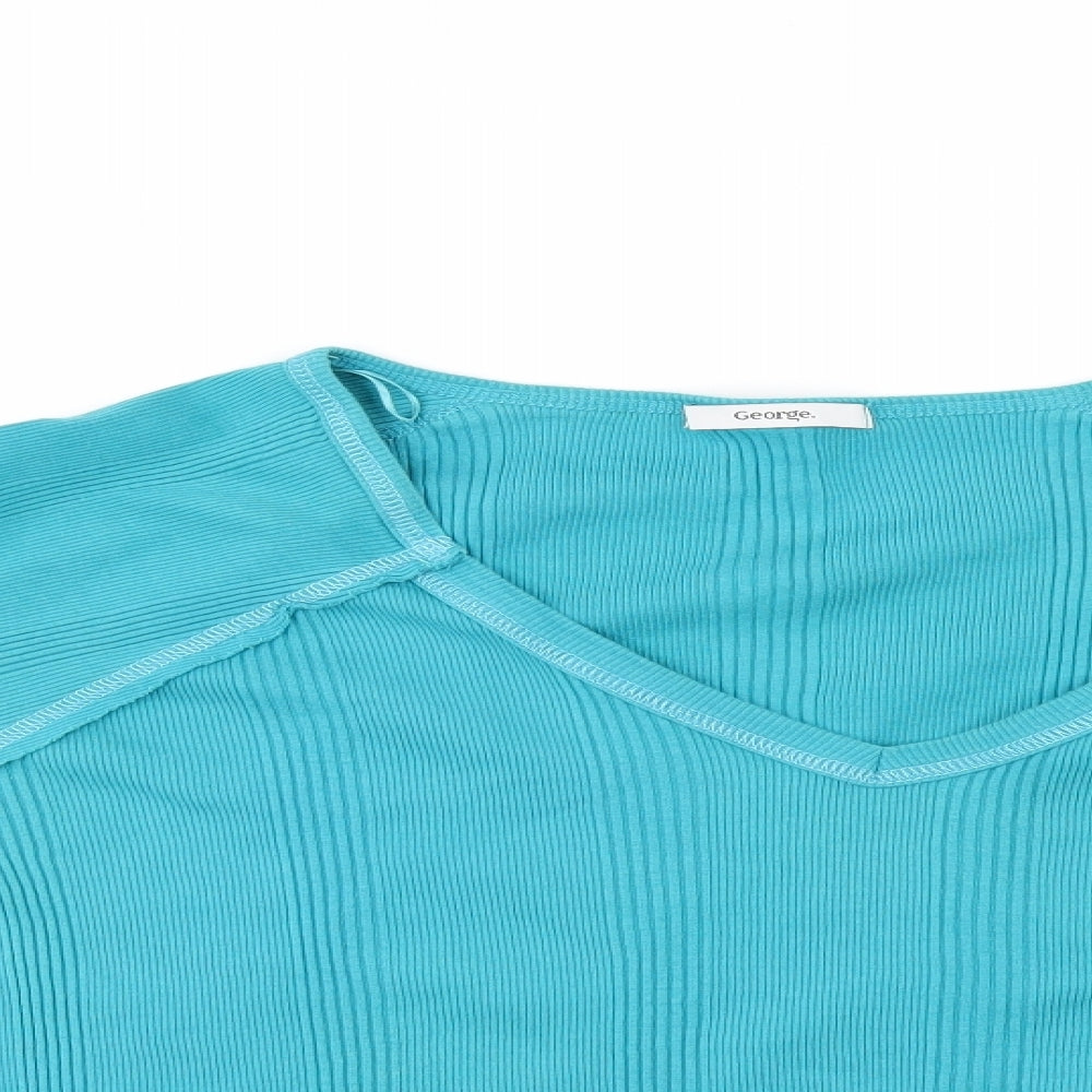 George Womens Blue   Basic Blouse Size 24