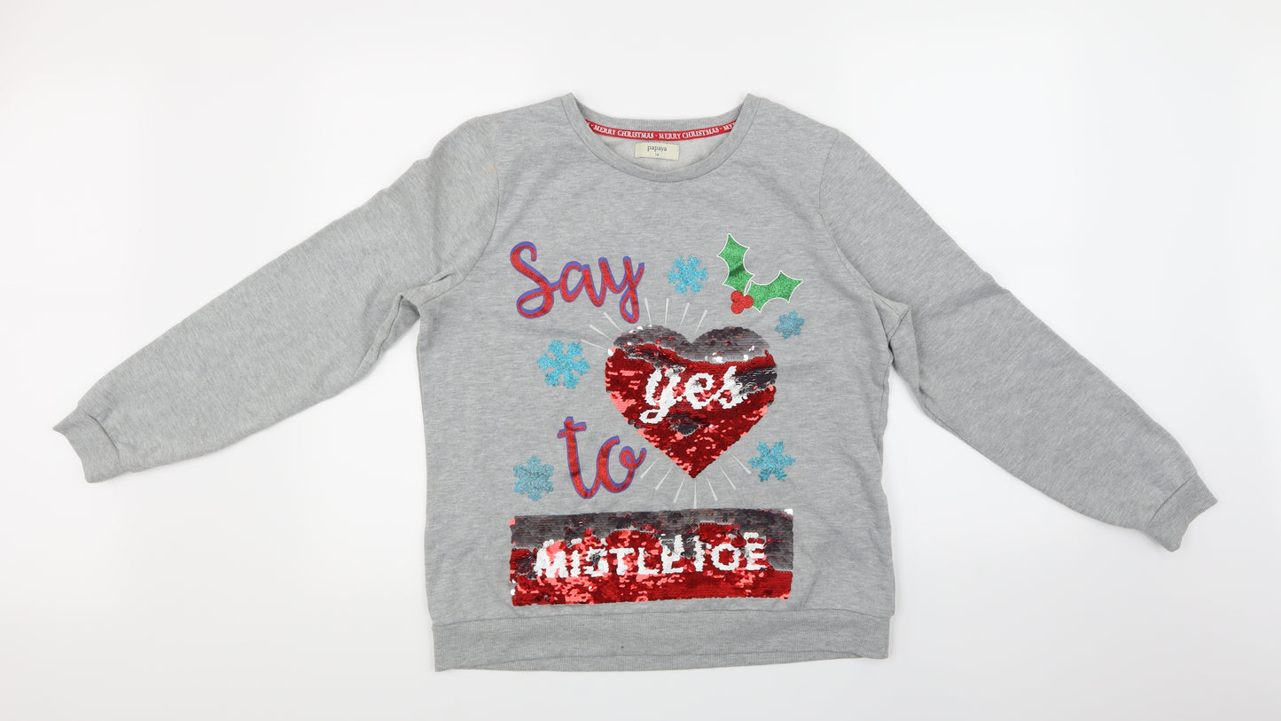 Papaya Womens Red   Pullover Jumper Size 14  - CHRISMTAS