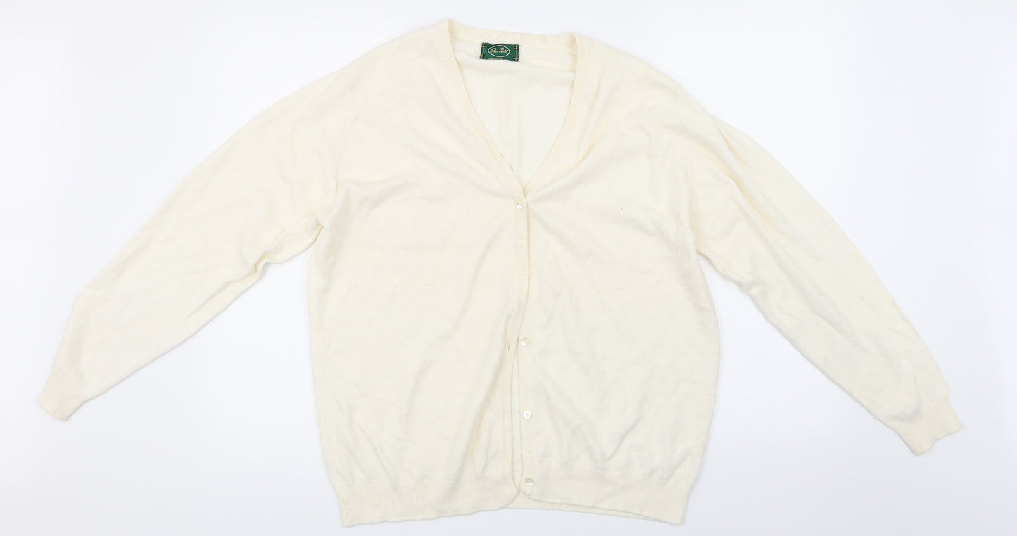 Peter Scott Womens White   Cardigan Jumper