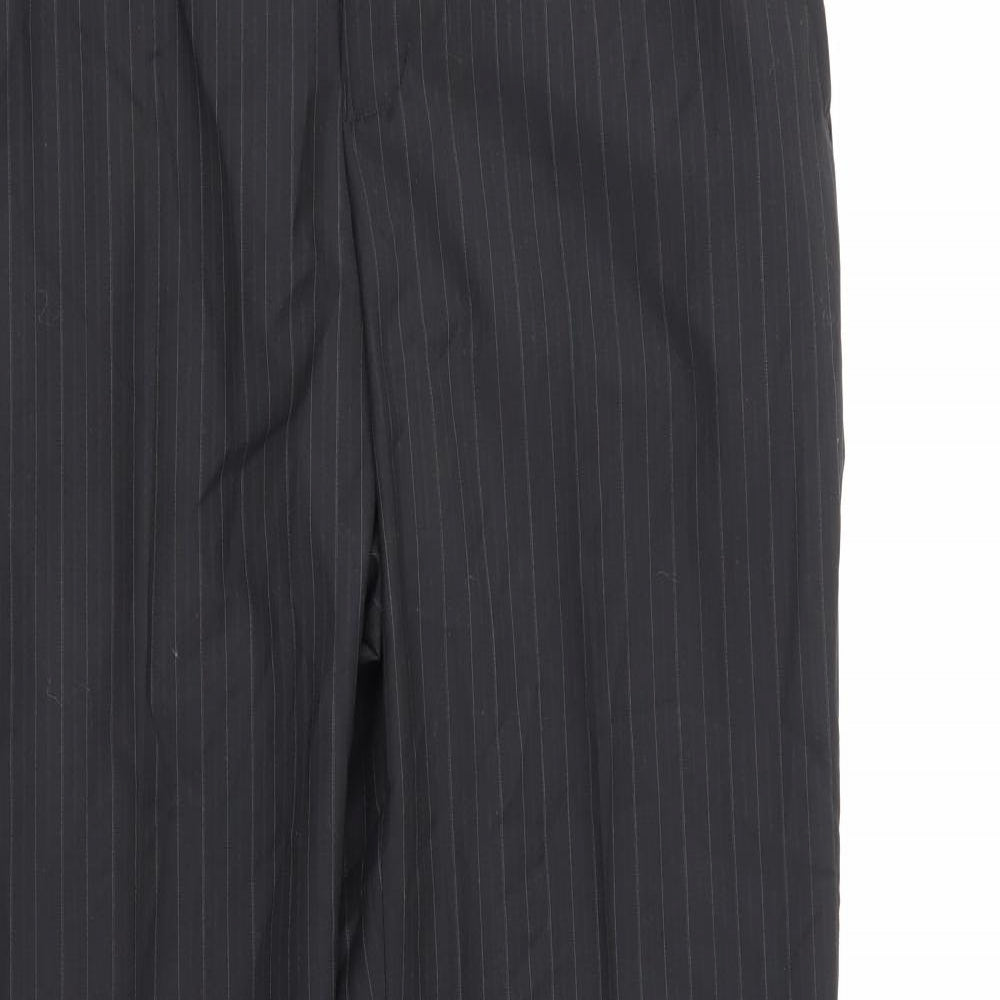 Preworn Mens Black Striped   Suit Trousers Size 36 L31 in
