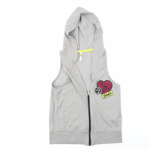 Zumba Womens Grey   Full Zip Hoodie Size S