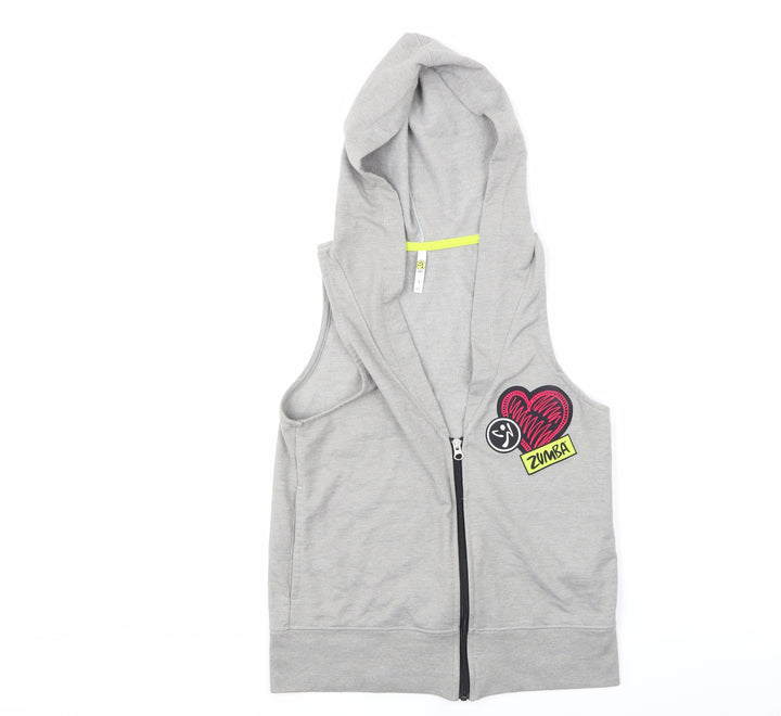 Zumba Womens Grey   Full Zip Hoodie Size S