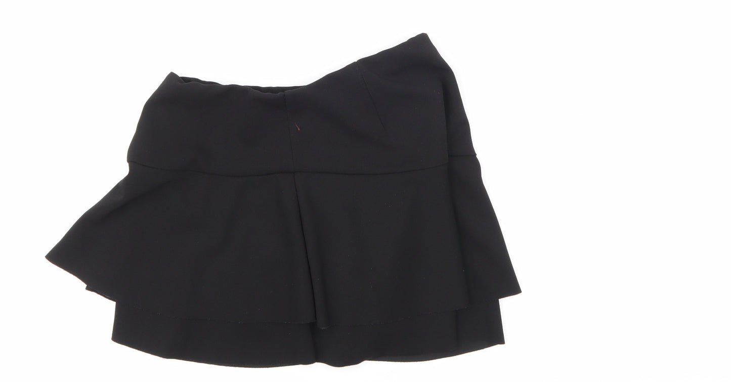 915 Girls Black   Pleated Skort Size 12-13 Years