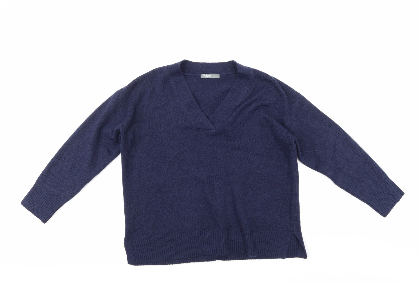 Nutmeg Womens Blue   Pullover Jumper Size 14