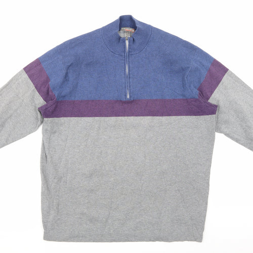 Peter Millar Mens Multicoloured Striped  Pullover Jumper Size L