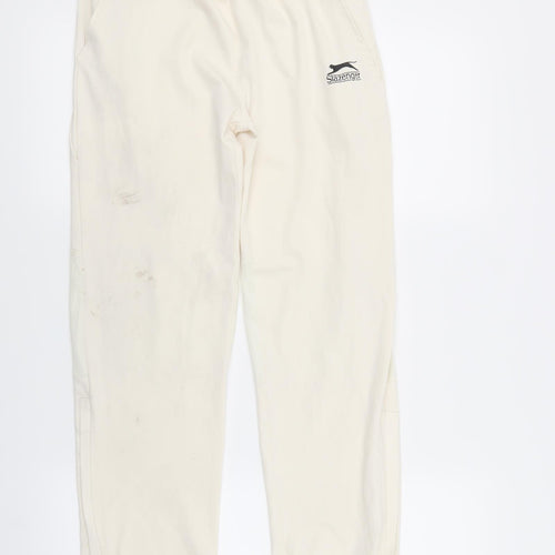 Slazenger Girls White   Sweatpants Trousers Size 5-6 Years