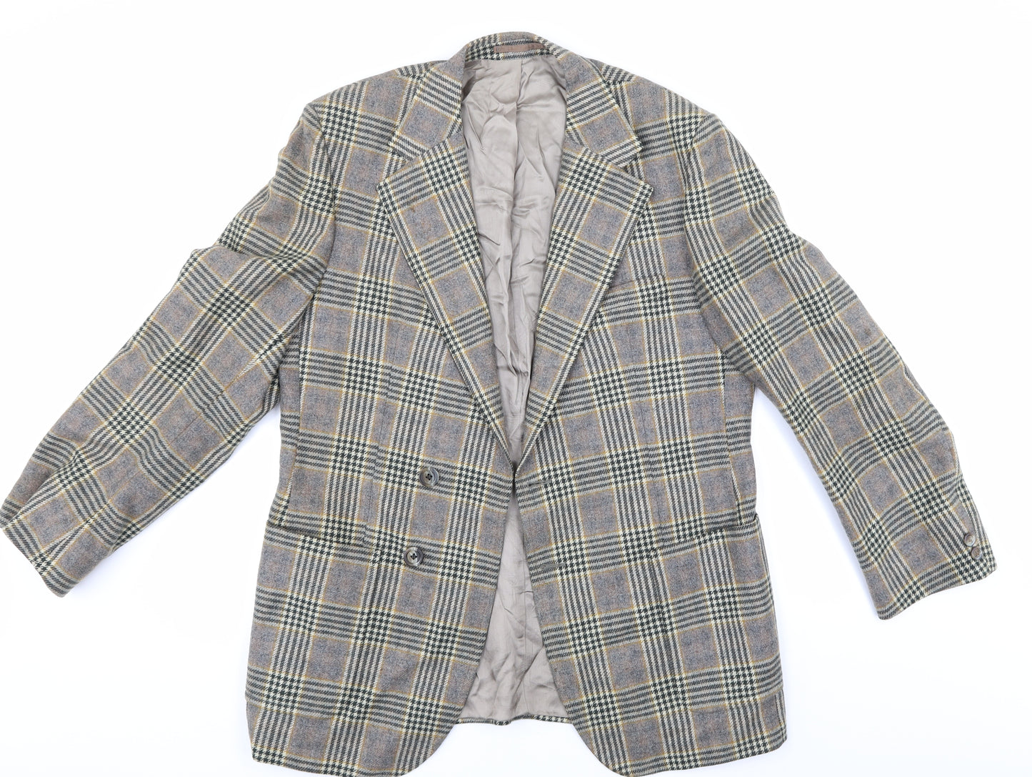 Burton Mens Beige Check  Jacket Sport Coat