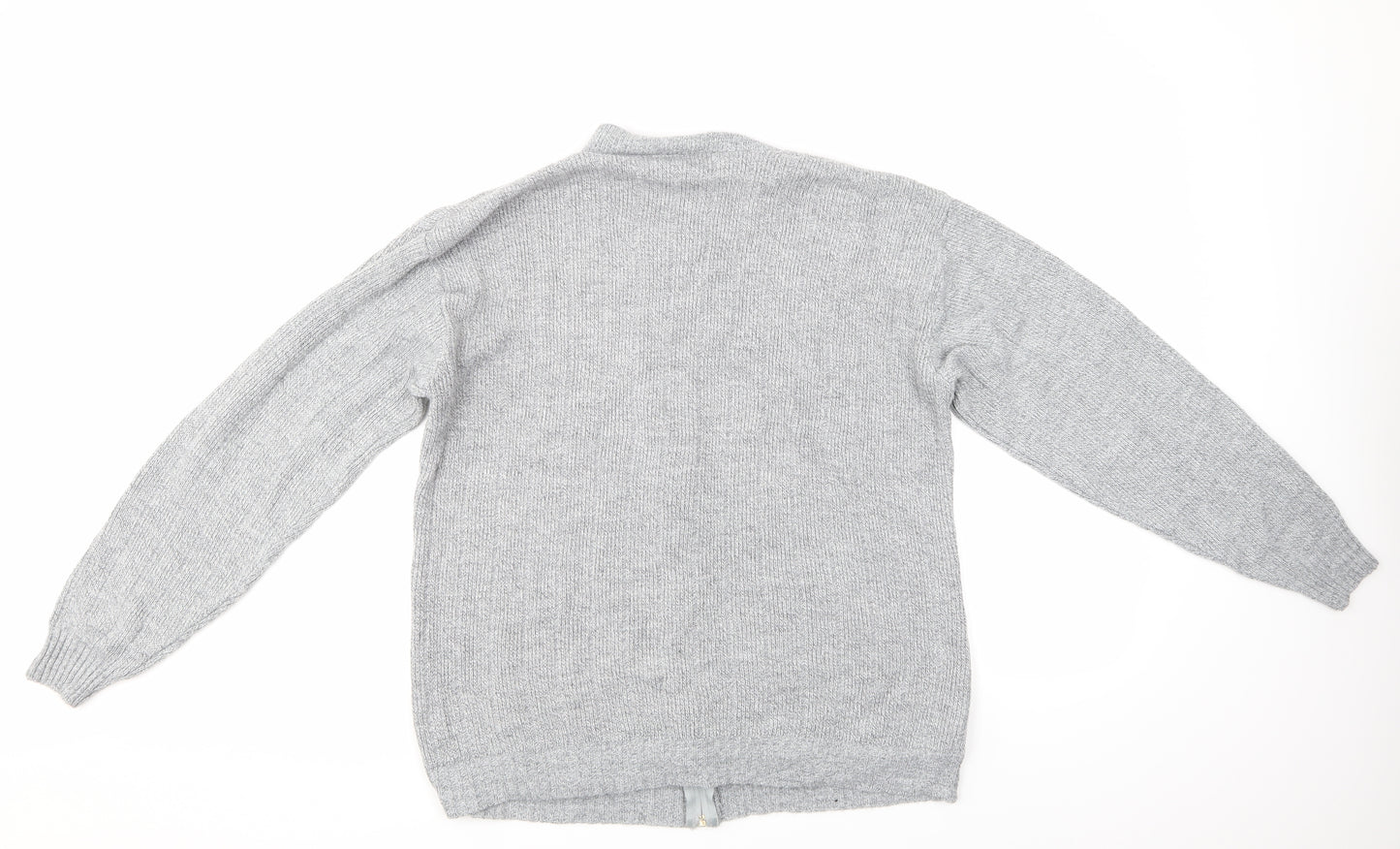 Menswear Mens Grey Argyle/Diamond  Full Zip Sweatshirt Size M