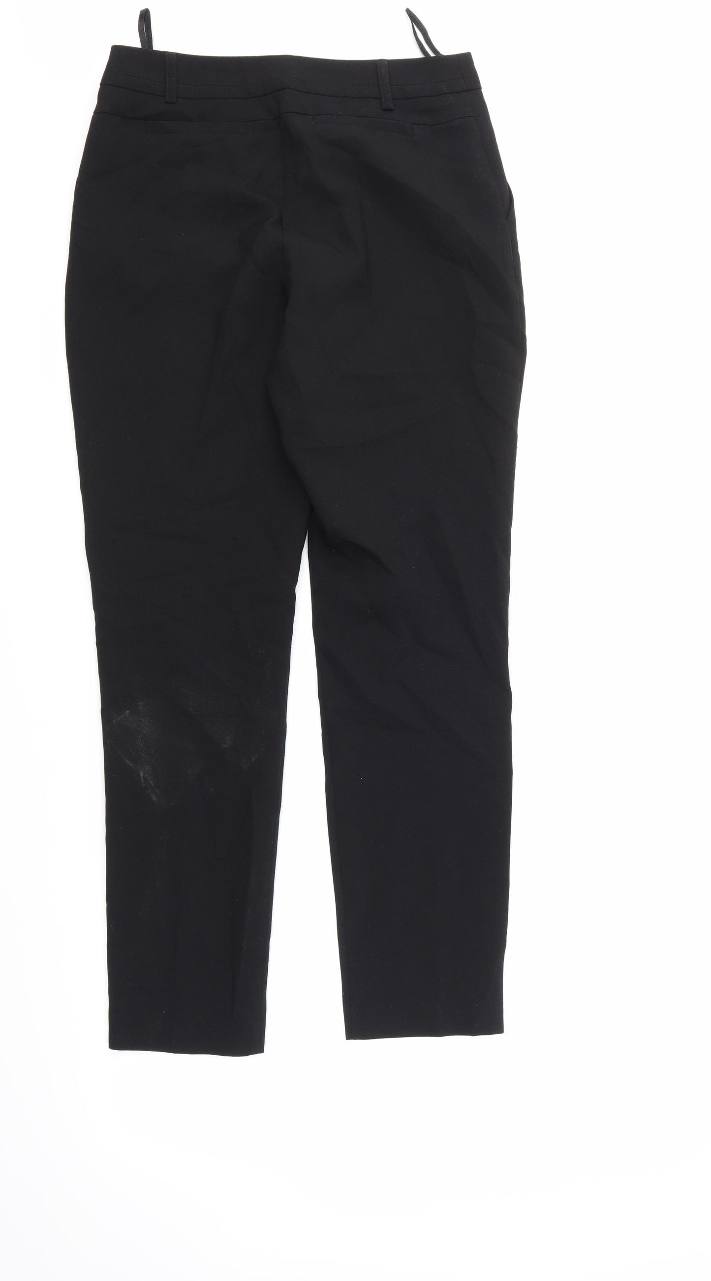 Peacocks Womens Black   Trousers  Size 8 L28 in