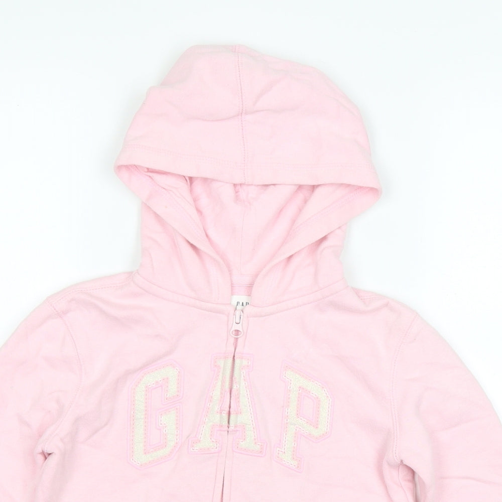 Gap Girls Pink   Full Zip Hoodie Size 6-7 Years