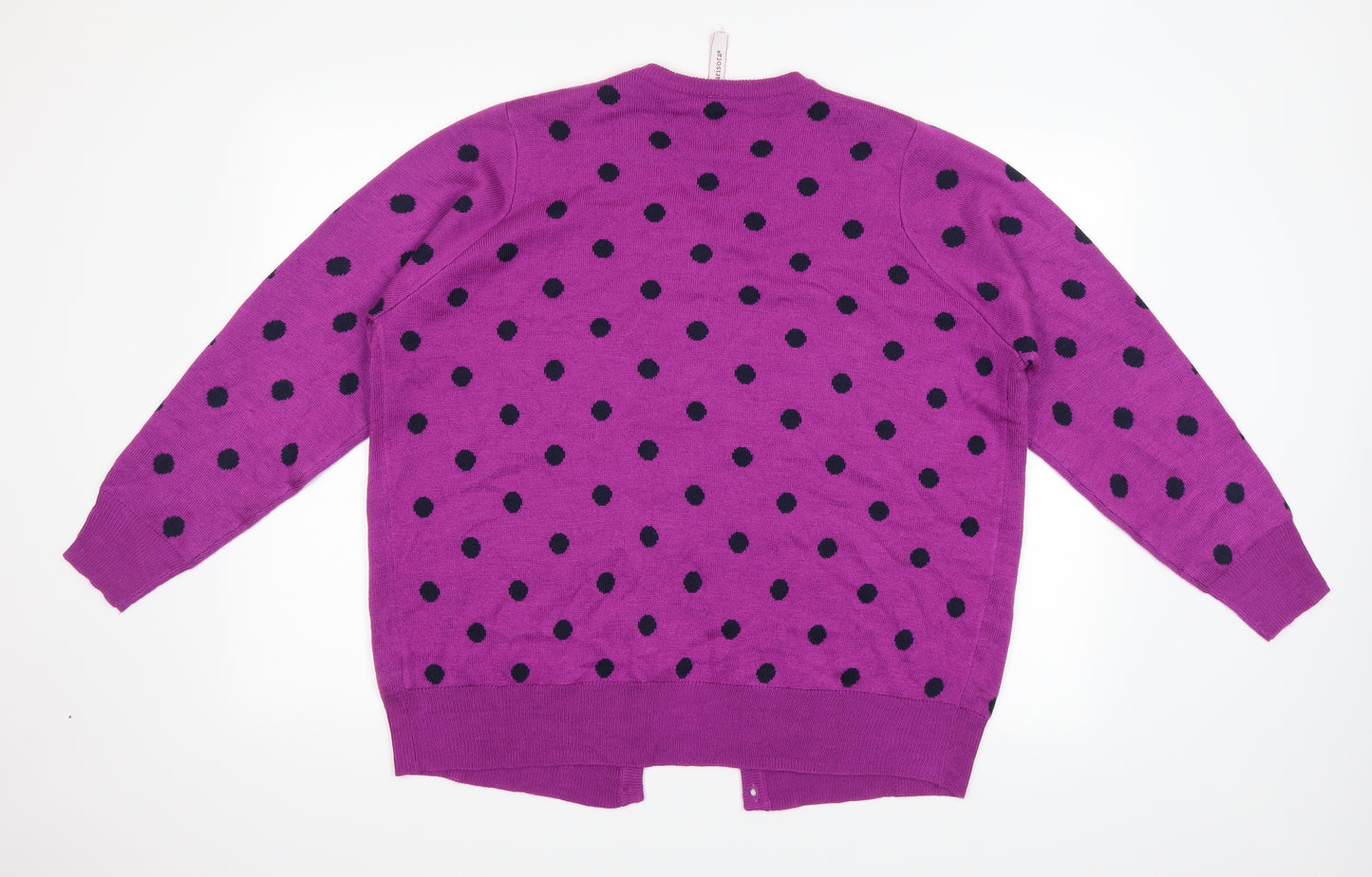 Marisota Womens Purple Polka Dot  Cardigan Jumper Size 16