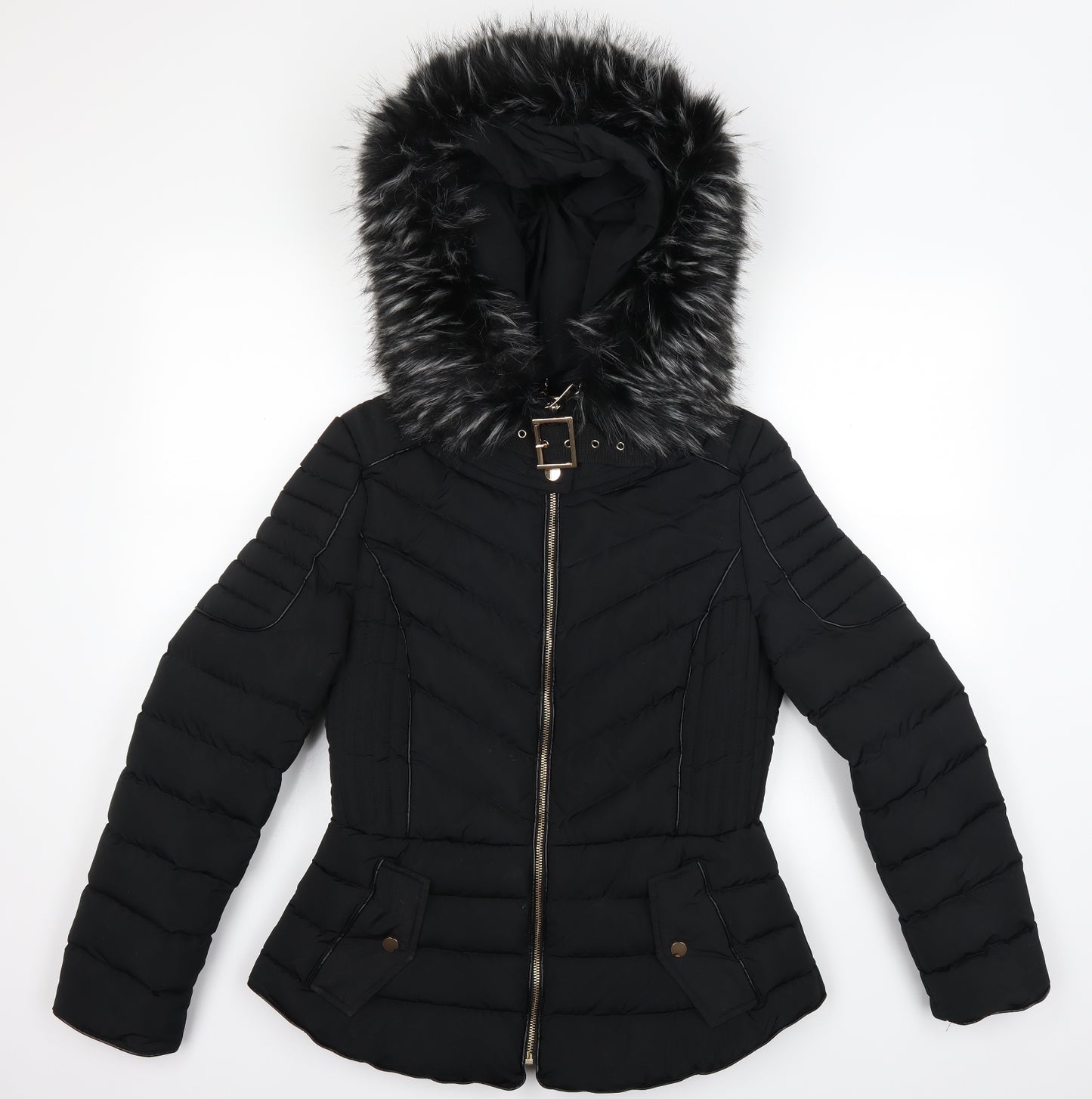 wulux Womens Black   Puffer Jacket Jacket Size M