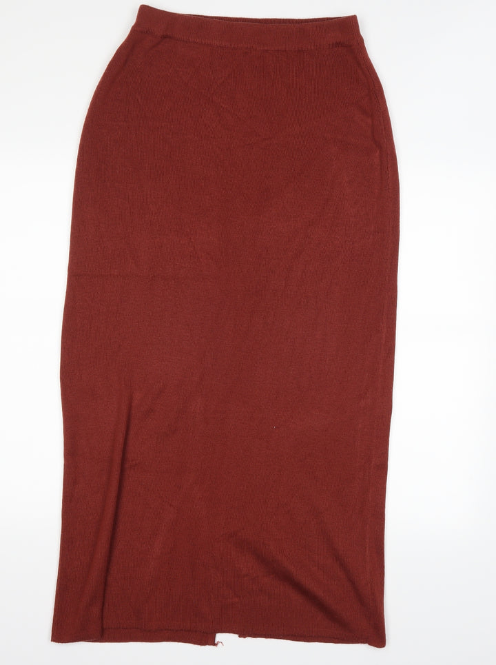 ALEXARA Womens Orange Maxi Skirt Size M