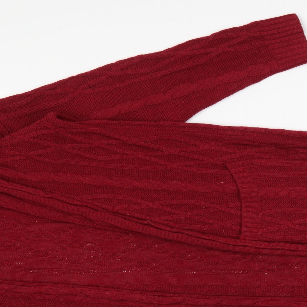 Preworn Womens Red   Cardigan Jumper Size M