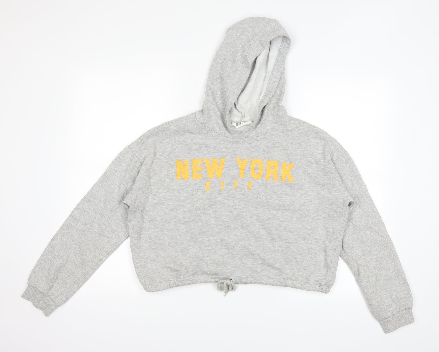 H&M Girls Grey   Pullover Hoodie Size 14 Years