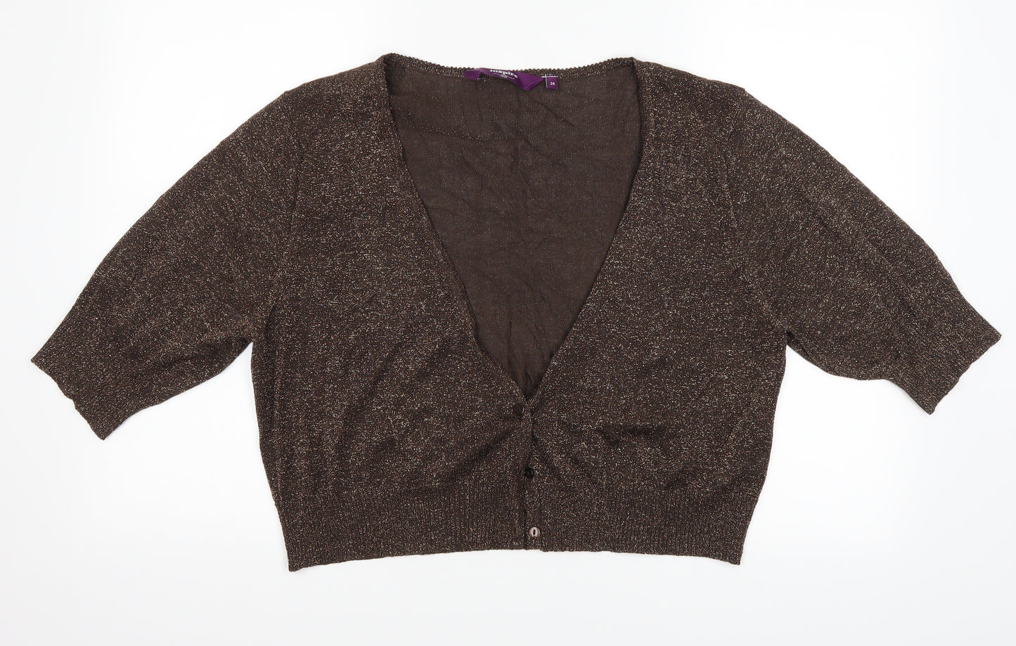 New Look Womens Brown   Cardigan Jumper Size 18