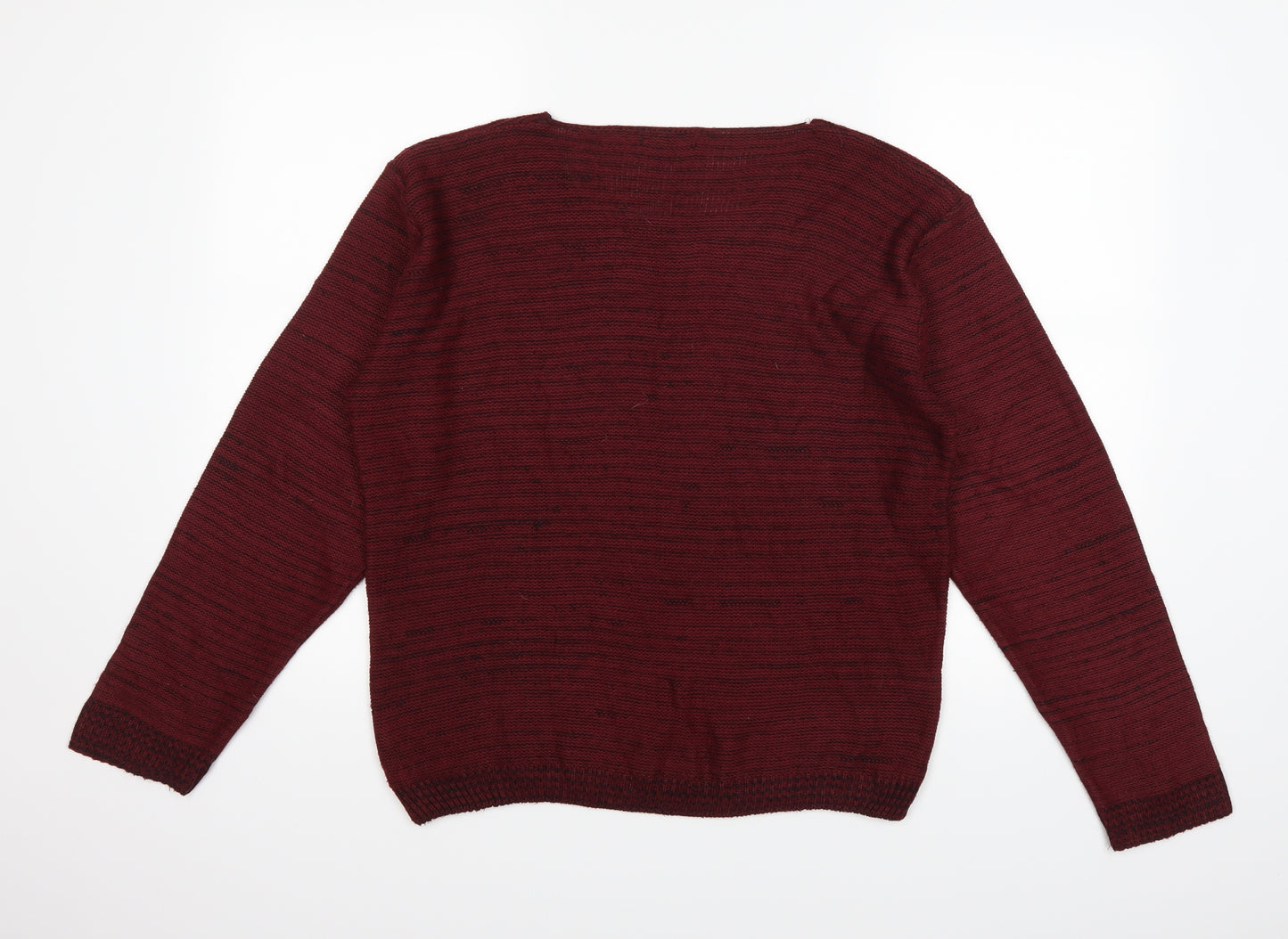 Mia Moda Womens Red   Pullover Jumper Size M