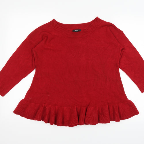 Papaya Womens Red   Pullover Jumper Size 10