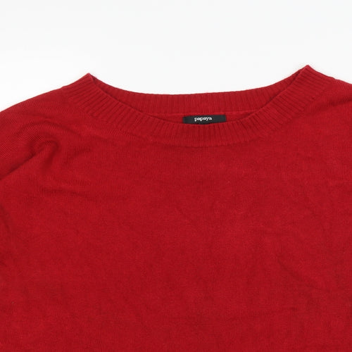Papaya Womens Red   Pullover Jumper Size 10