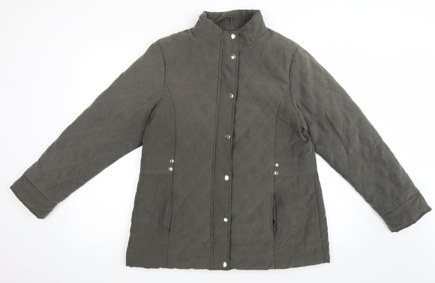 EWM Womens Green   Quilted Jacket Size 12