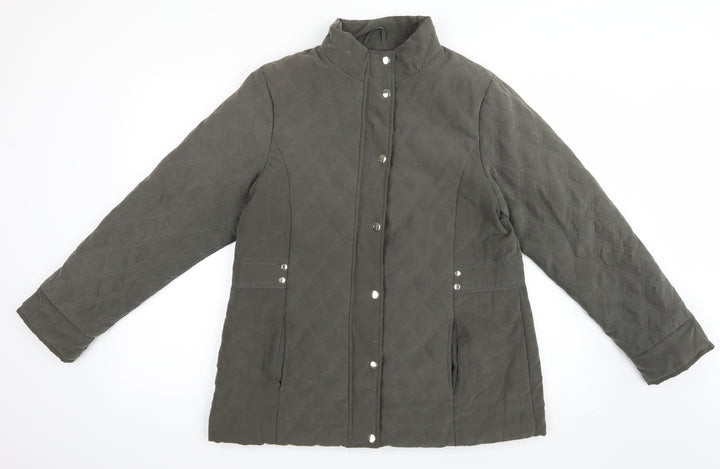 EWM Womens Green   Quilted Jacket Size 12