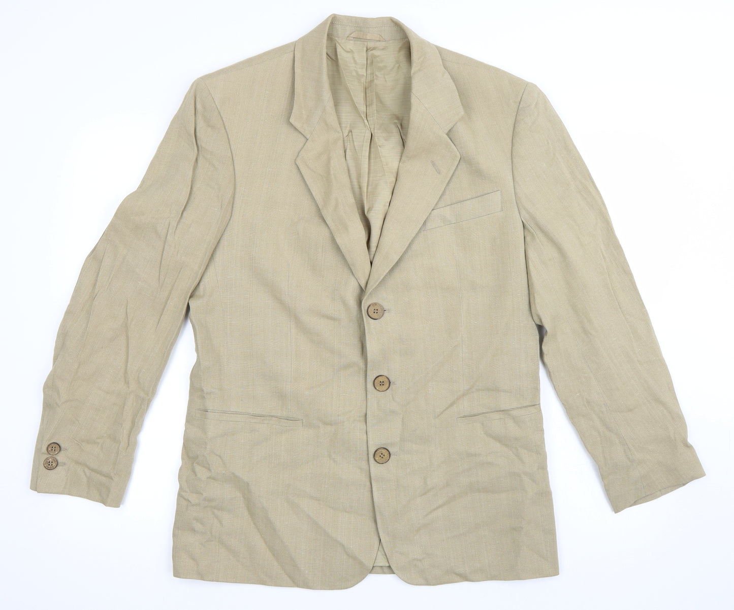 John Slim Mens Beige   Jacket Blazer Size 36