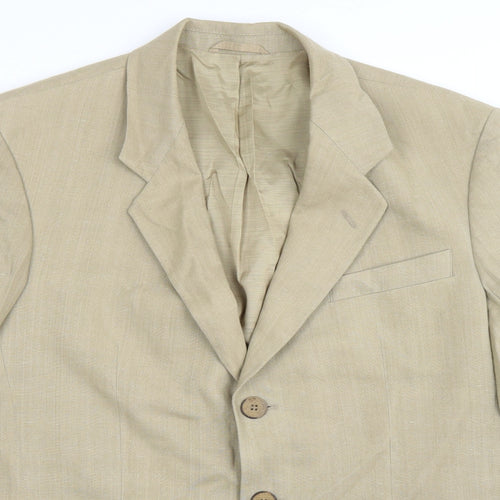 John Slim Mens Beige   Jacket Blazer Size 36