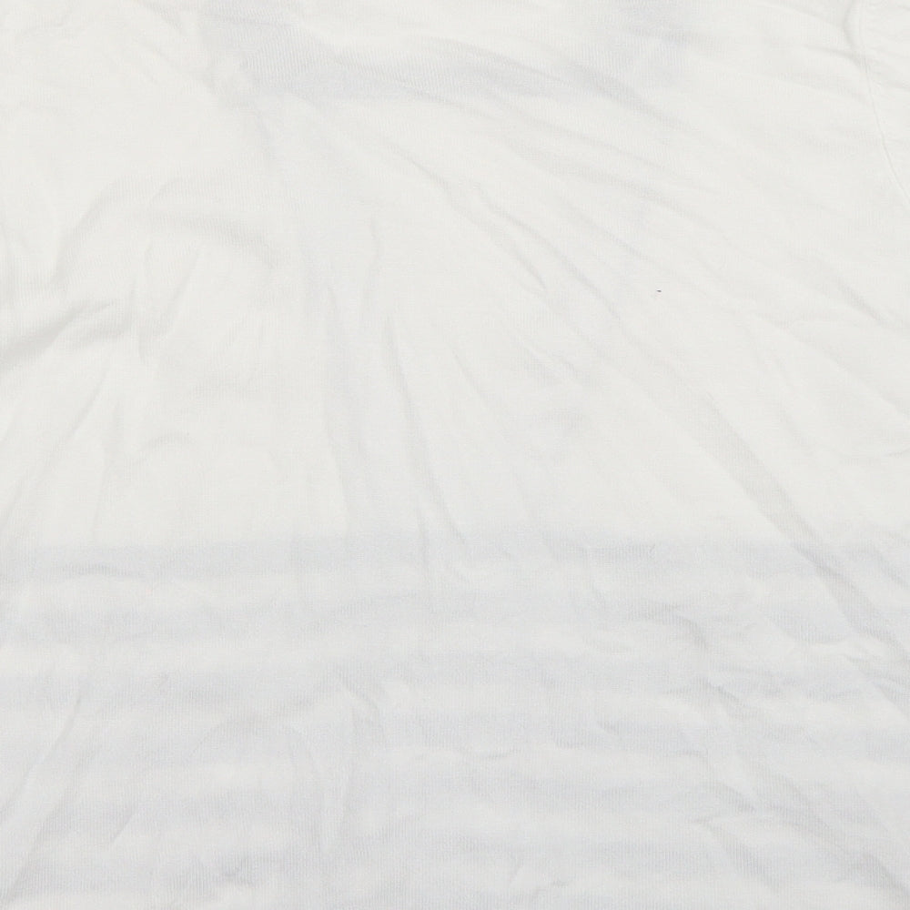 Casamia Womens White Striped  Pullover Jumper Size M