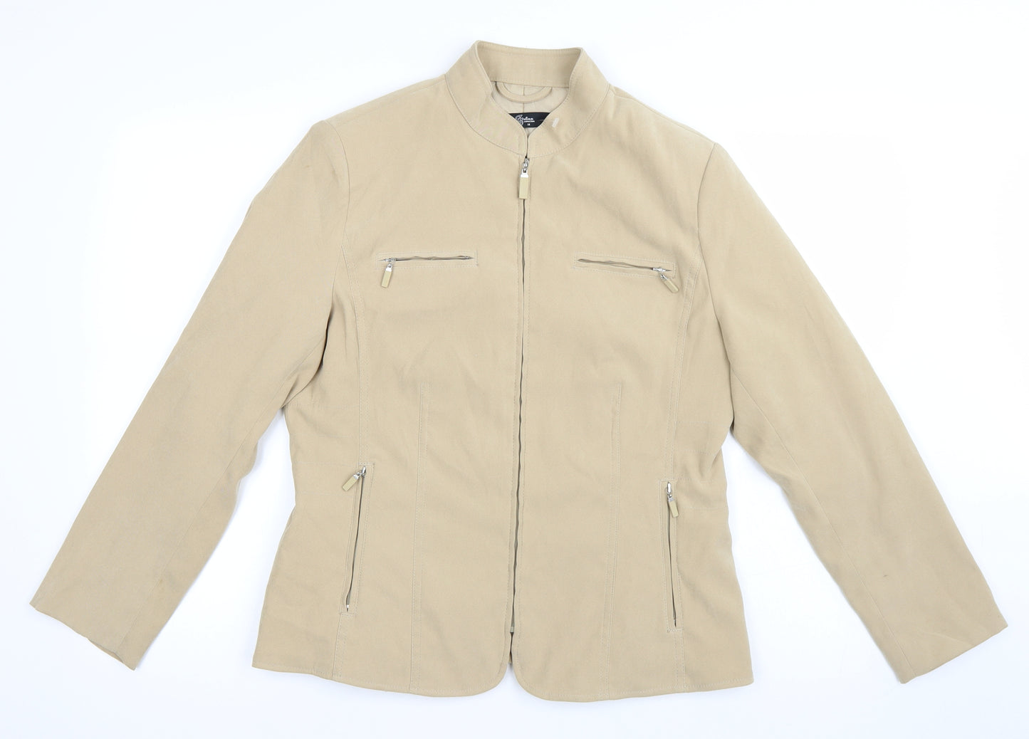 Felisa Womens Beige   Jacket  Size 14