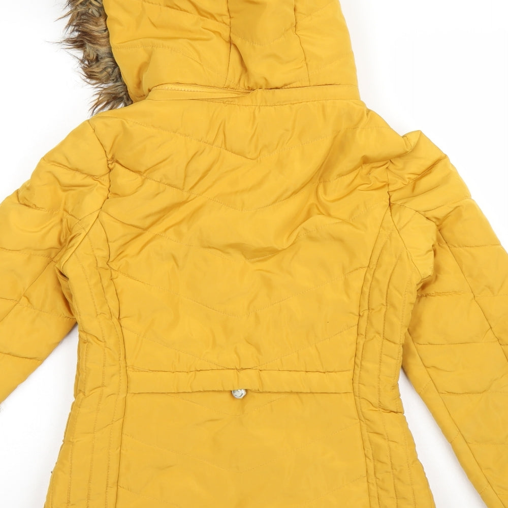 F&F Womens Yellow   Parka Coat Size 6