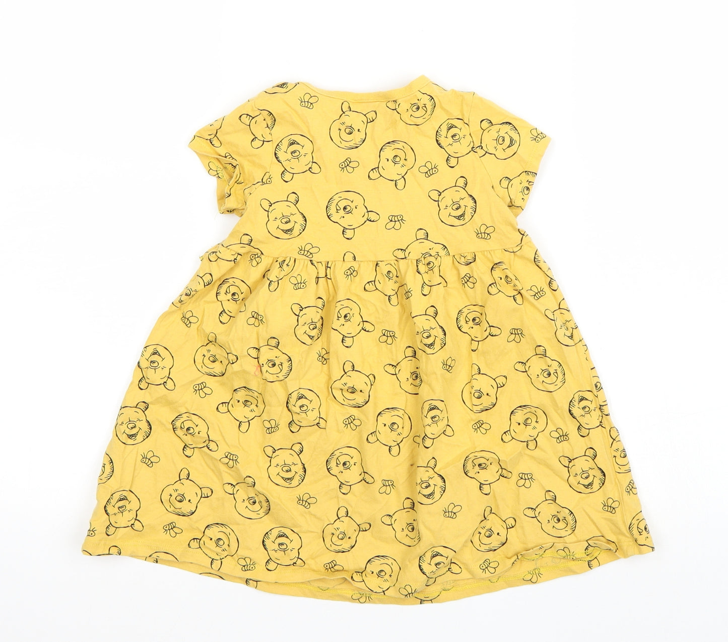 George Girls Yellow   Skater Dress  Size 2-3 Years  - Winnie The Pooh