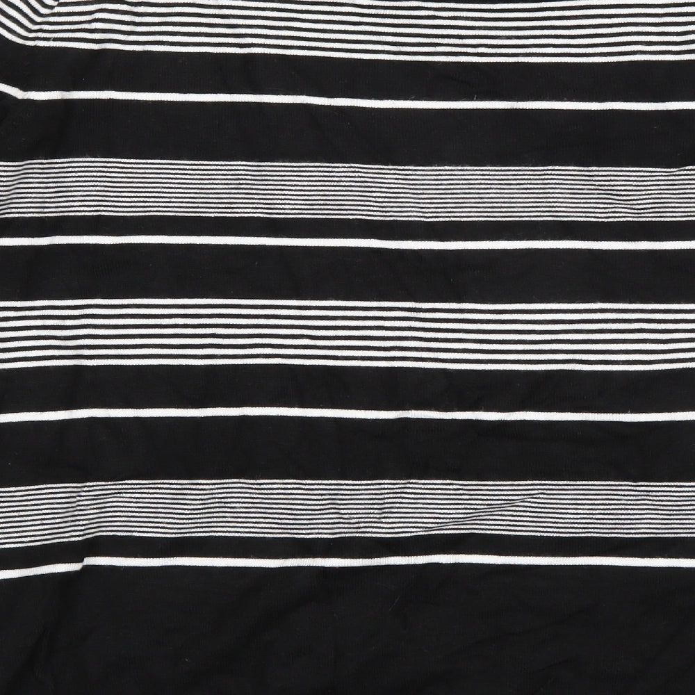 Peacocks Womens Black Striped  Pullover Jumper Size 16