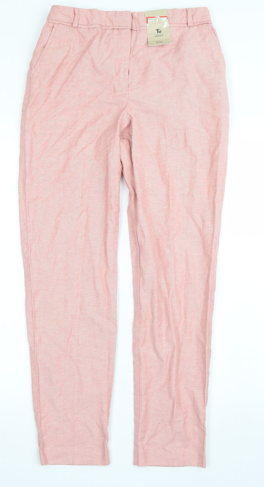 TU Womens Pink   Trousers  Size 8 L28 in