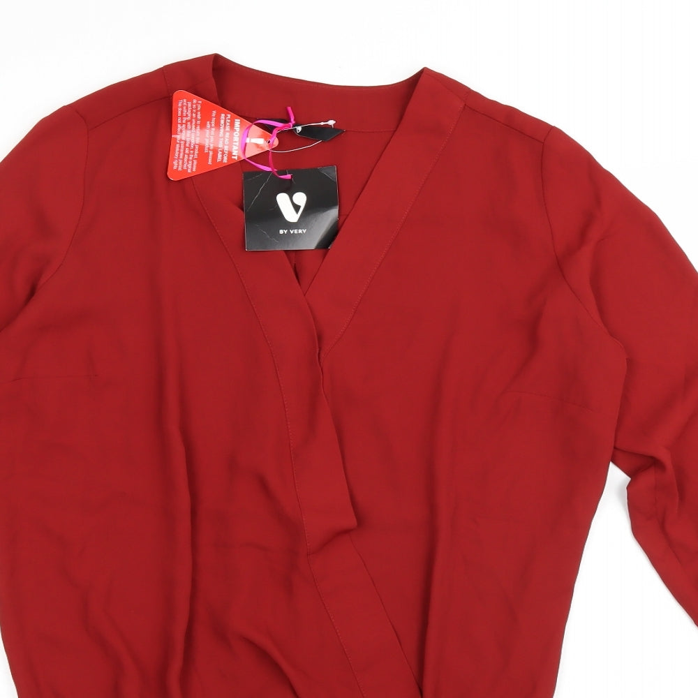 Very Womens Red   Basic Blouse Size 12  - Bodysuit