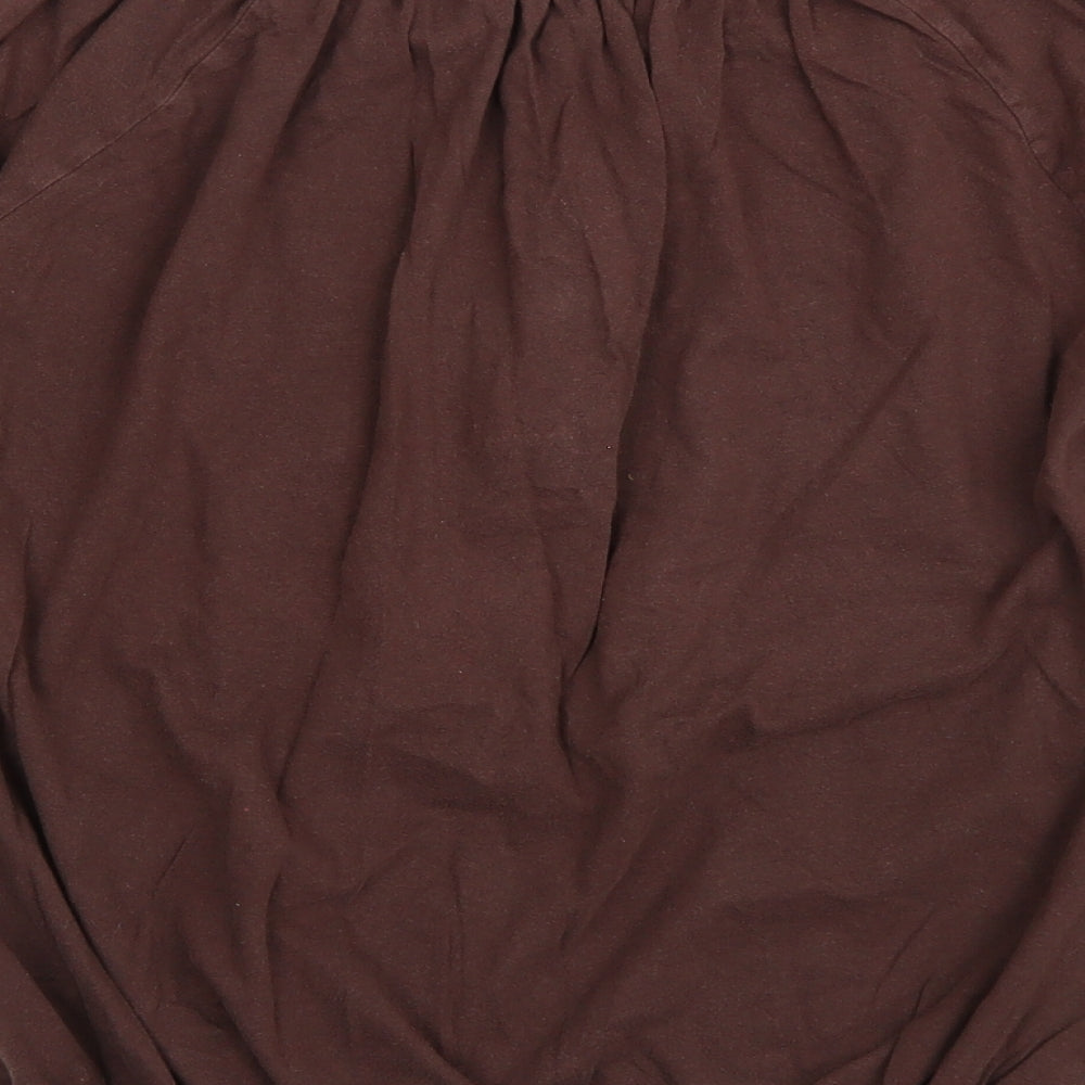George Womens Brown   Basic Blouse Size 8