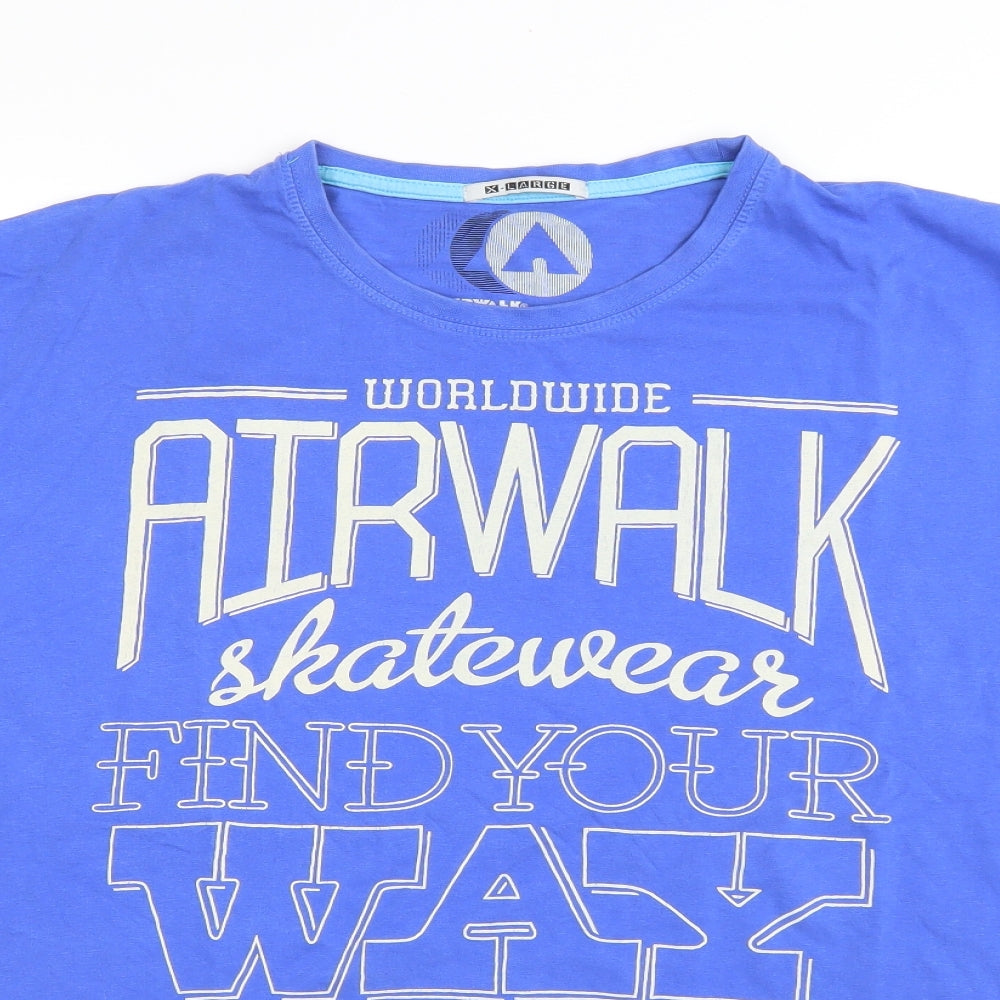 AIRWALK Mens Blue    T-Shirt Size XL