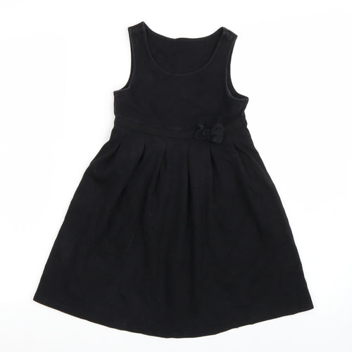 Marks and Spencer Girls Black   Skater Dress  Size 5-6 Years